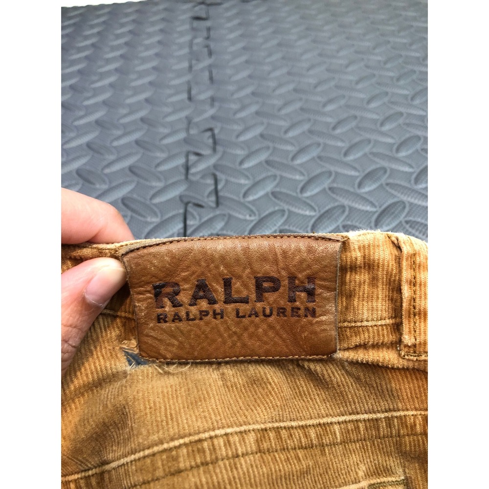 Vintage Ralph Lauren Corduroy Pants Womens 8 Brown Flare Leg Western - Picture 7 of 10